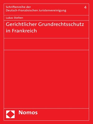 cover image of Gerichtlicher Grundrechtsschutz in Frankreich